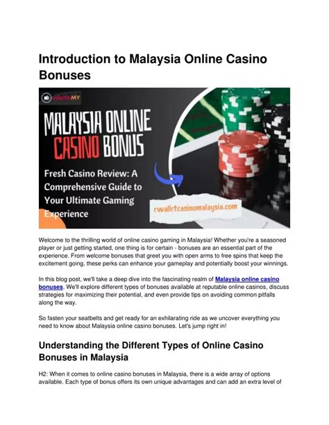 Introduction to Online Casino Bonuses .